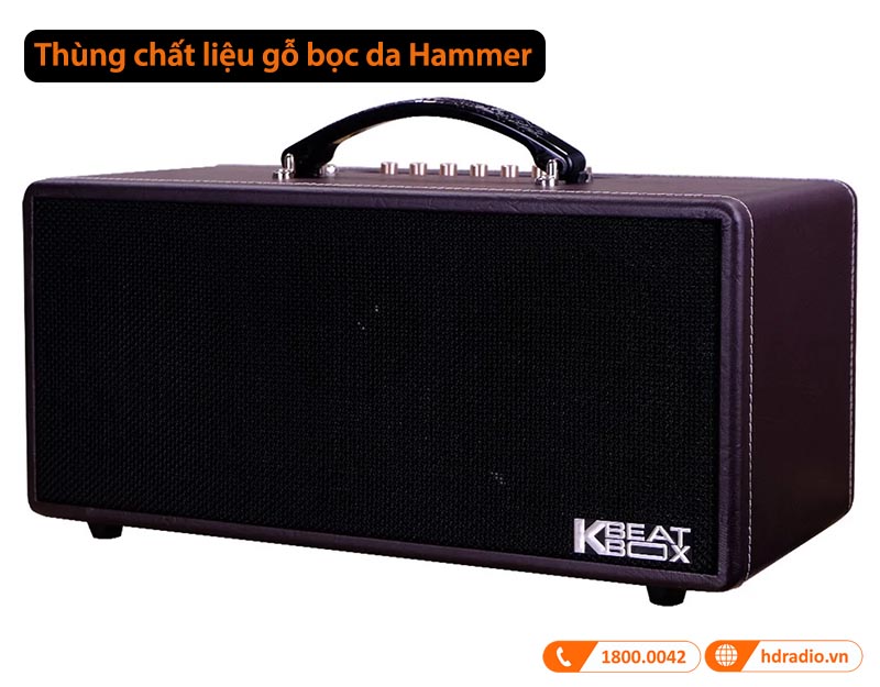 Thùng chất liệu gỗ bọc da Hammer