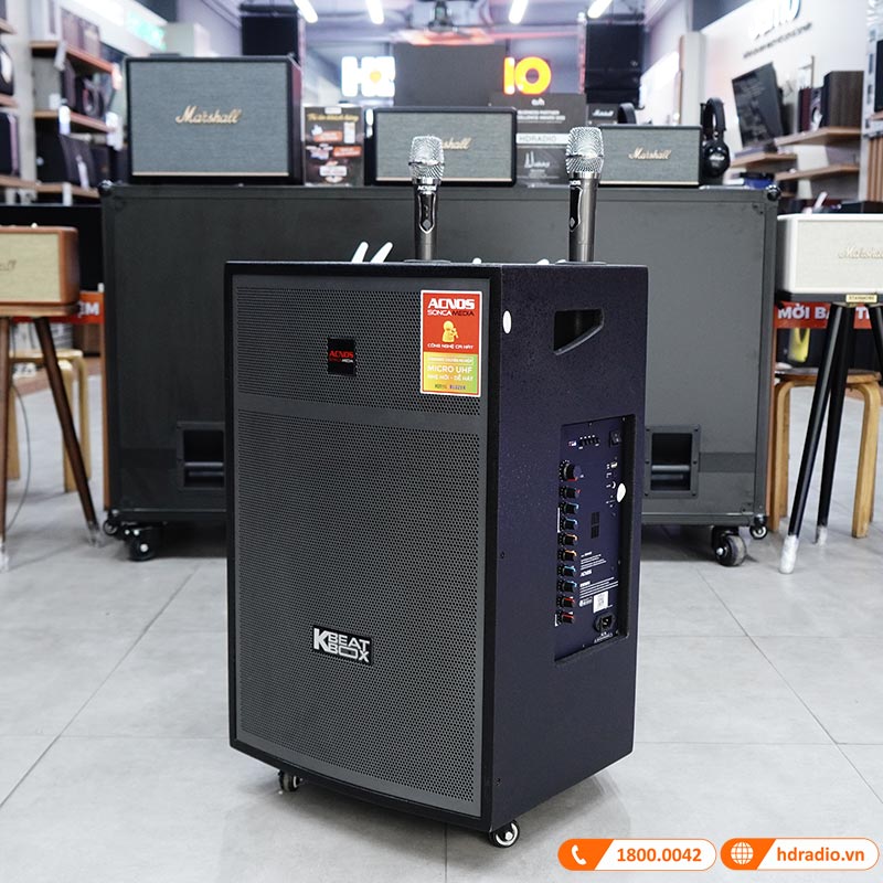 Loa Acnos CB404GD, bass 40cm, Công Suất 100W, Pin 5 - 7h, Kèm 2 Tay Mic-3