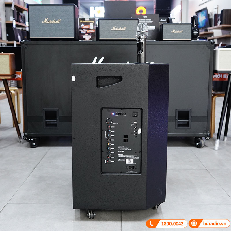 Loa Acnos CB404GD, bass 40cm, Công Suất 100W, Pin 5 - 7h, Kèm 2 Tay Mic-7