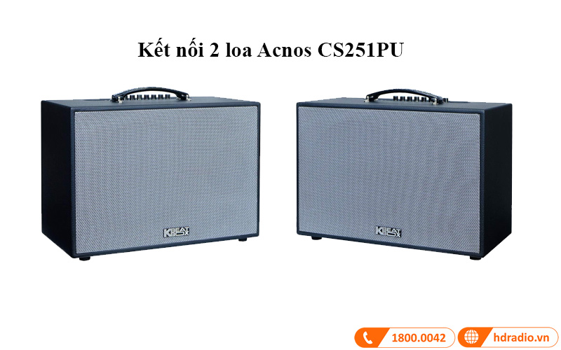 ket noi 2 loa Acnos 251PU
