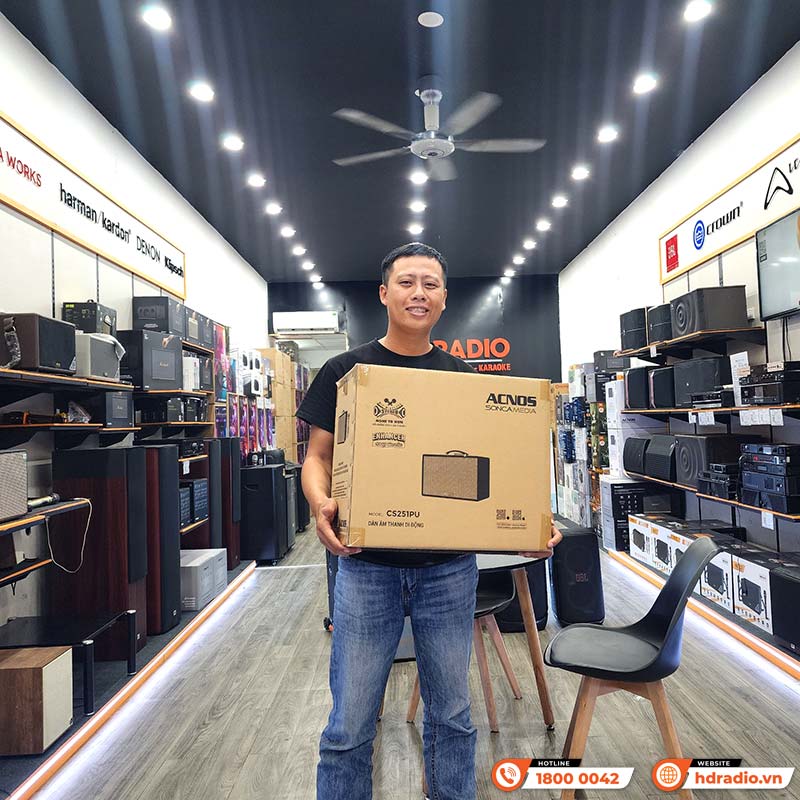 Loa Acnos CS251PU Chính Hãng, Bass 25 cm, Công suất 70W, Bluetooth 5.0, Pin 33Wh, Kèm 2 Tay Mic-13