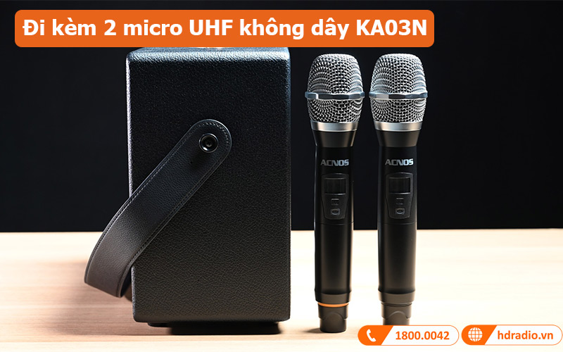Loa Acnos CS270 đi kèm 2 micro không dây 