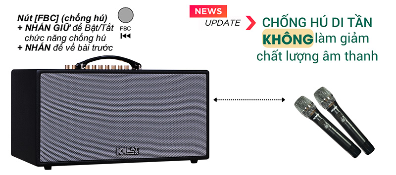 Loa Acnos HN447 chức năng chống hú di tần