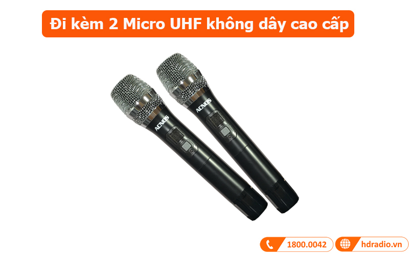 Loa Acnos HN447 đi kèm micro không dây 