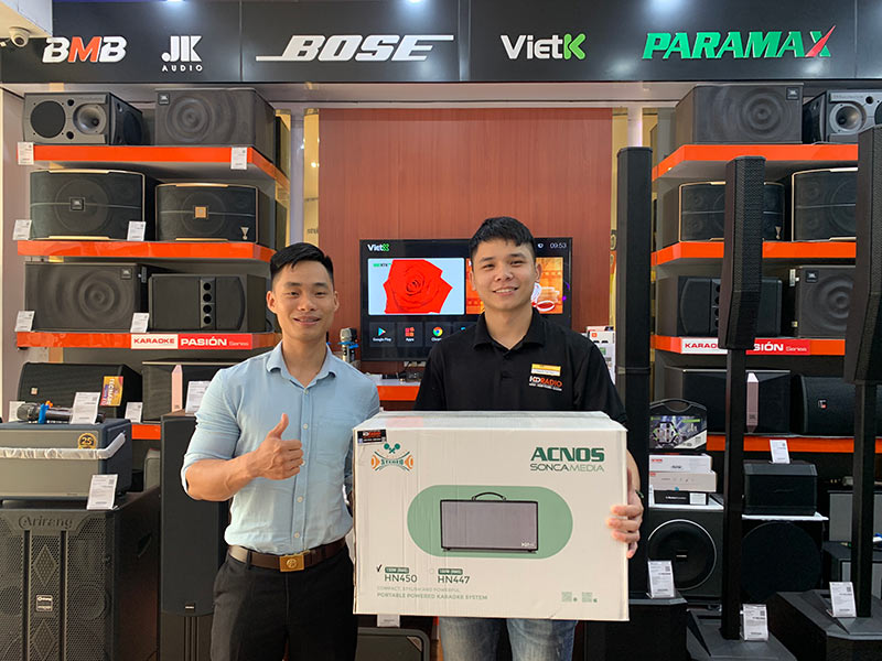 Khách hàng đã tin tưởng và lựa chọn mua loa Acnos HN450 tại HDRadio