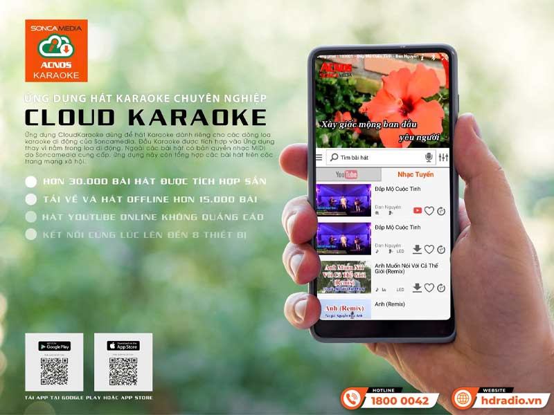 Ứng dụng CloudKaraoke Loa Acnos CB303G