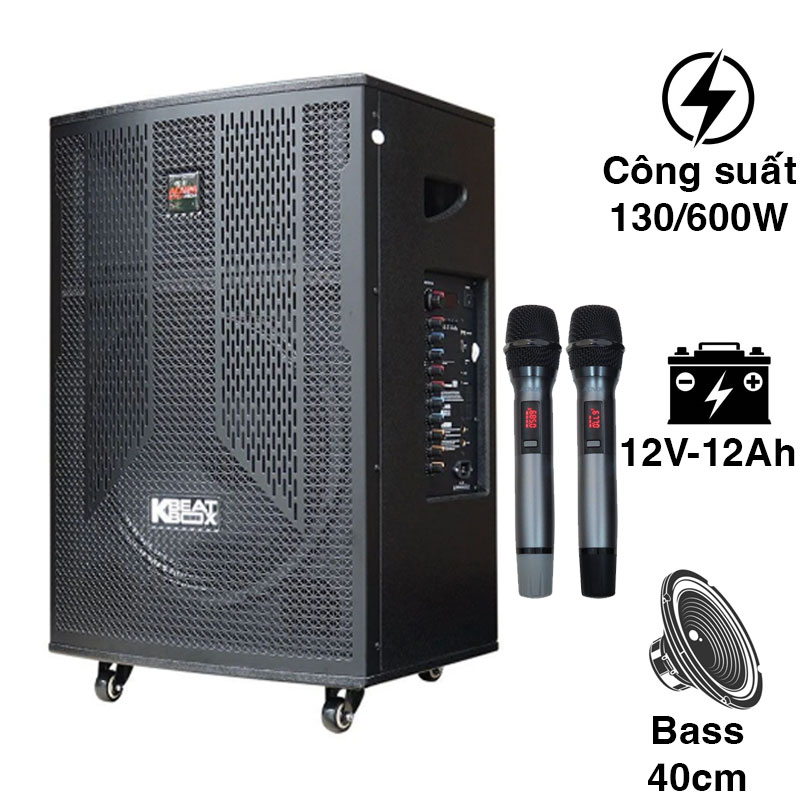 Loa Acnos CB406Neo, Bass 40cm, Công suất 130W, 2 Micro