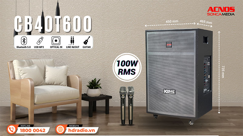 Thiết kế Loa Acnos CB40T600