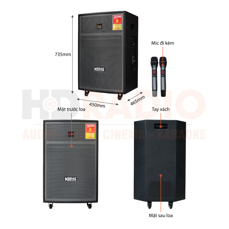 Chú thích Loa Acnos CB40T600N