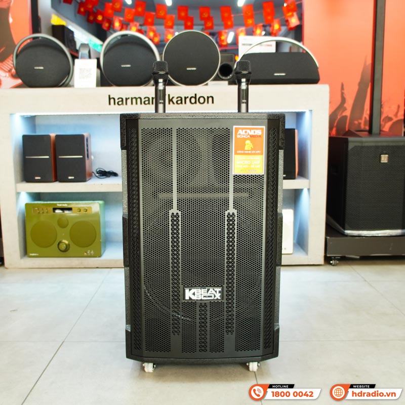 Loa kéo Acnos CB4800Plus, Bass 40cm, Công Suất 150W RMS, Bluetooth, 2 Tay Micro-1