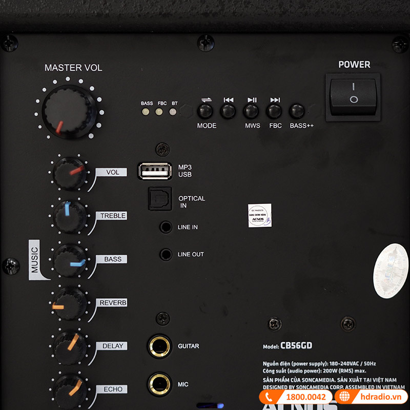 Loa kéo Acnos CB56GD-13