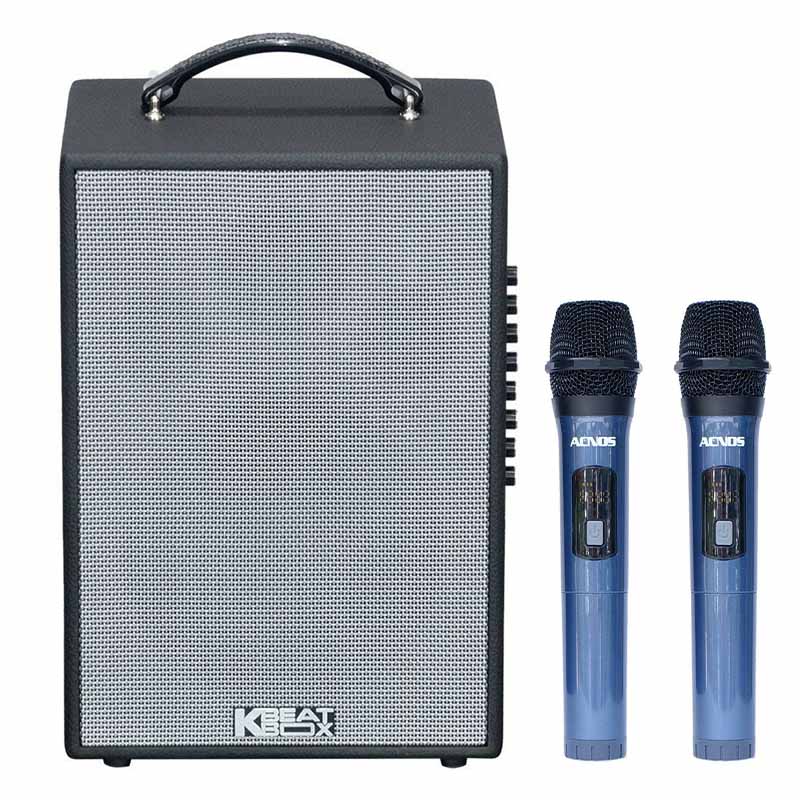 Loa Acnos CS122, Bass 20 cm, Công suất 70W (RMS), Mic Wireless Stereo, Bluetooth 5.0, Kèm 2 MIC