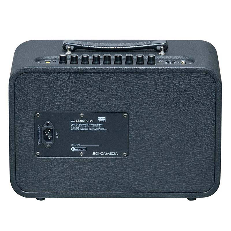 Loa Acnos CS200PU V3, Bass 16.5cm, Công suất 80W RMS, Bluetooth 5.0, Mic Wireless Stereo, Kèm 2 MIC-8