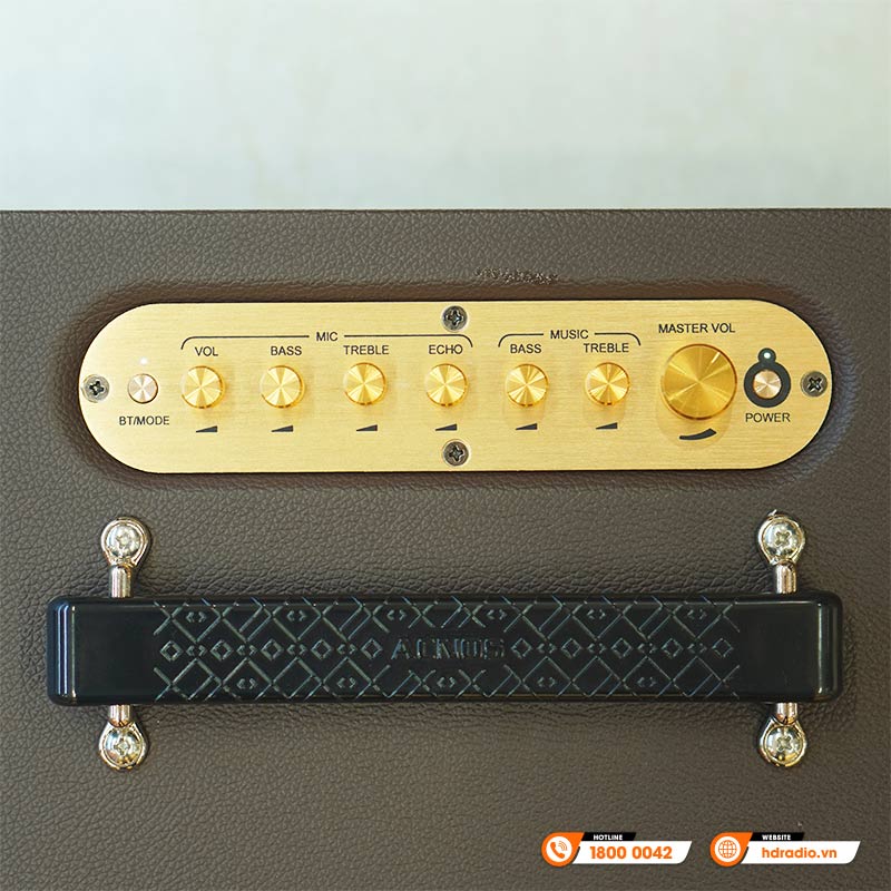 Loa Acnos CS366 Plus, Bass 14cm, Bluetooth, Công Suất 150W, Pin Từ 3 Đến 5 giờ, Có Reverb, Kèm 2 tay mic-8