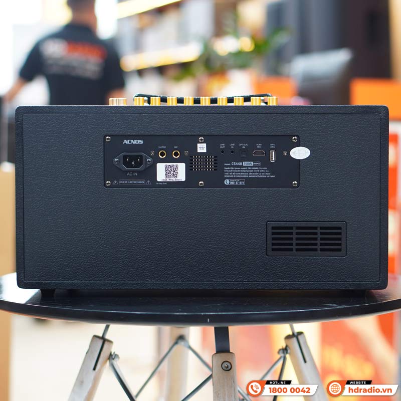 Loa Acnos CS448, Công suất 150W, Bluetooth 5.0, Mic Wireless Stereo, 2 tay micro-6