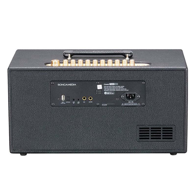 Loa Acnos CS449, Bass 16.5cm x2, Công suất 150W RMS, Mic Wireless Stereo, Bluetooth 5.0, Kèm 2 MIC-6