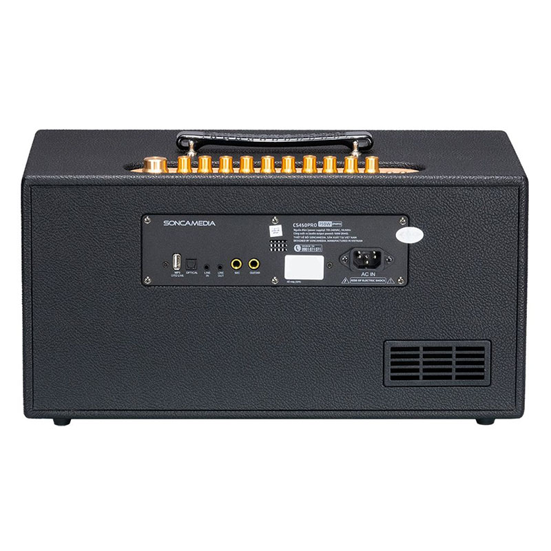 Loa Acnos CS450 Pro, Bass 16.5cm x2, Công suất 150W RMS, Mic Wireless Stereo, Bluetooth 5.0, Kèm 2 MIC-6