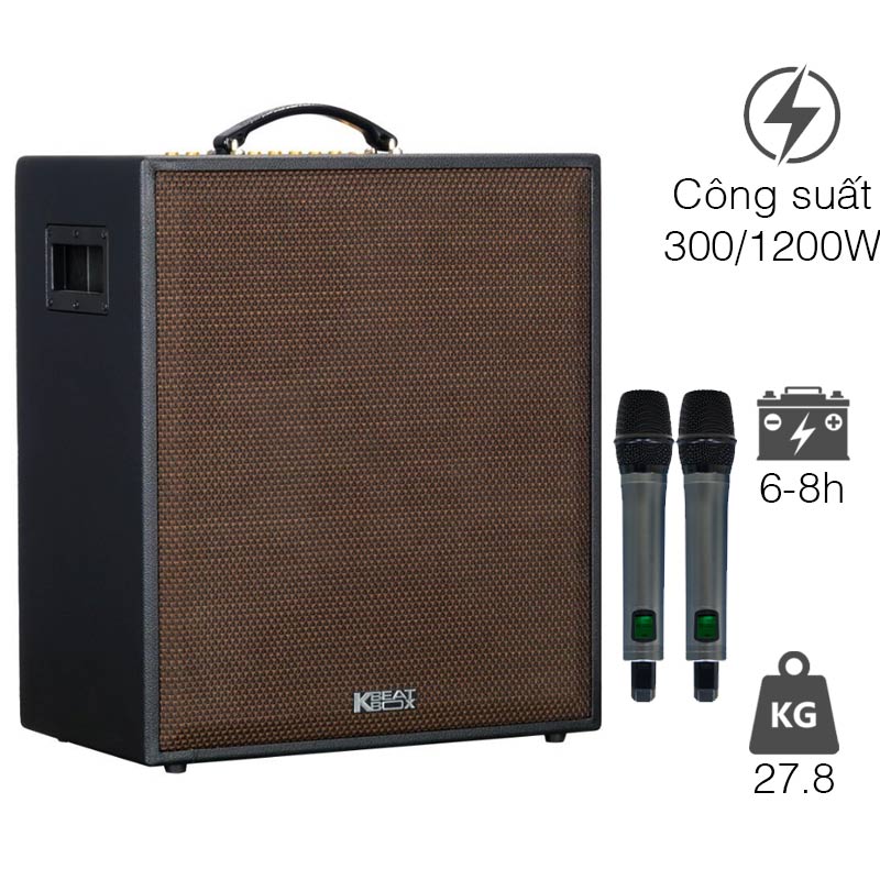 Loa Acnos CS550 Gen2, Công suất 300W, Bluetooth 5.0, Bình điện 6-8h