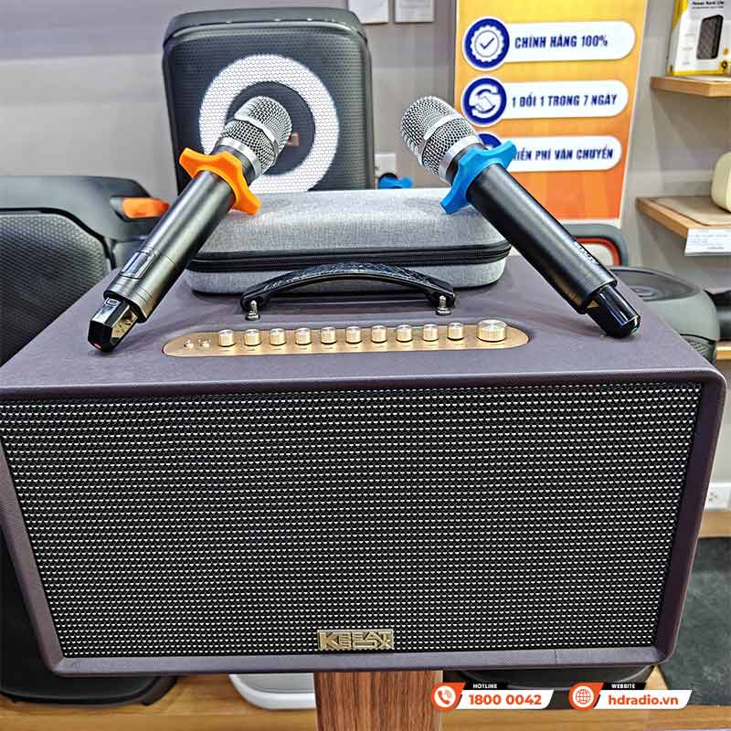 Loa Acnos Flac 36 Ver2 (NEW 2025) Bass 20cm, Công suất 200W, Bluetooth 5.0, Pin 4h-8h, Kèm 2 Tay Mic-1