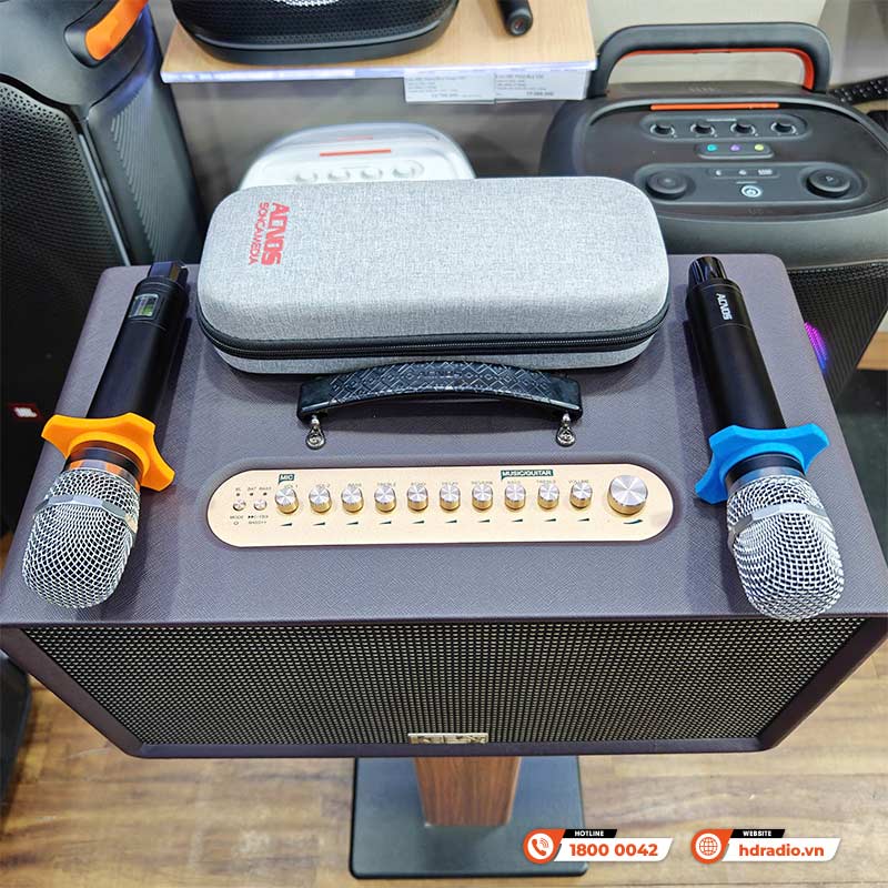 Loa Acnos Flac 36 Ver2 (NEW 2025) Bass 20cm, Công suất 200W, Bluetooth 5.0, Pin 4h-8h, Kèm 2 Tay Mic-10