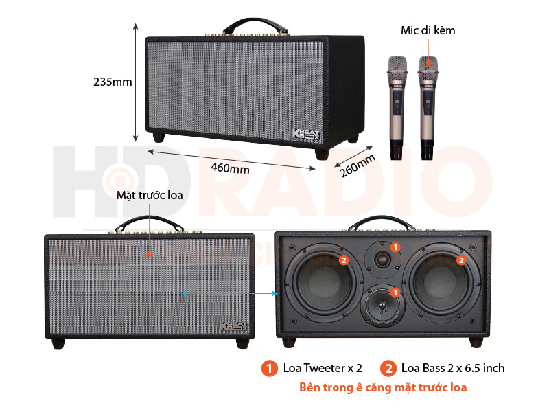 Chú thích Loa Acnos Hi450