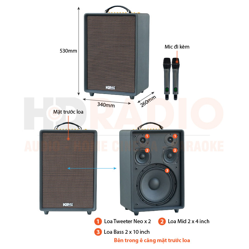 Chú thích Loa Acnos High Fidelity Pro