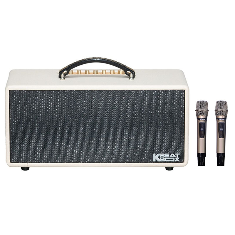 Loa Acnos KS369 Plus, Bass 14cm x 2, Công suất 150W, Bluetooth 5.0, USB OTG LIVE, OPTICAL, Kèm 2 Mic