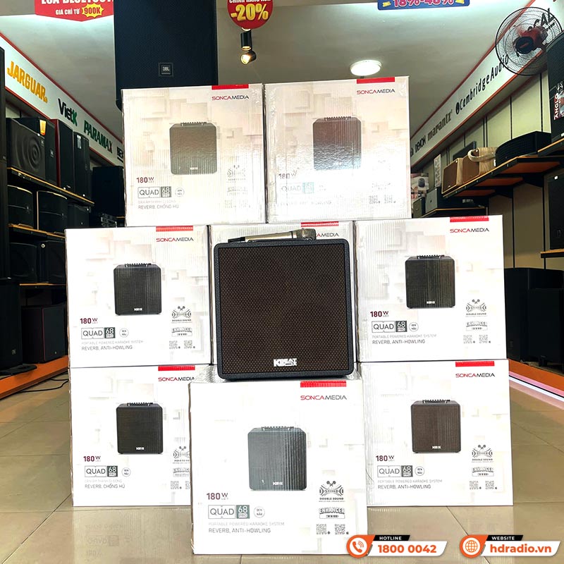 Loa Acnos QUAD 68 Pro, Công Suất 180W, Bluetooth, AUX, Optical, Mic Wireless Stereo, 2 Tay Micro-10