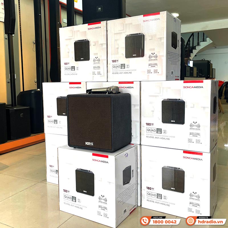 Loa Acnos QUAD 68 Pro, Công Suất 180W, Bluetooth, AUX, Optical, Mic Wireless Stereo, 2 Tay Micro-11