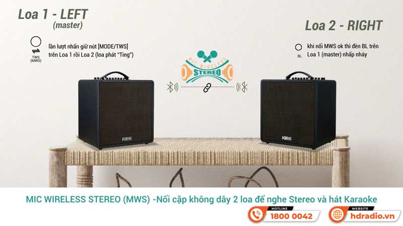 Ghép đôi Loa Acnos QUAD 64