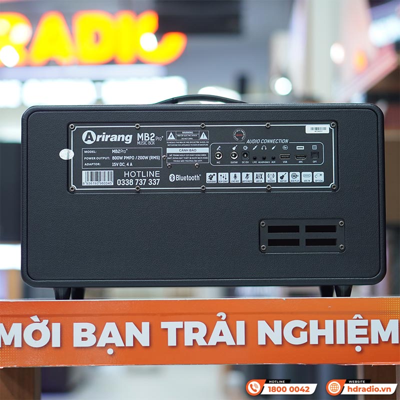 Loa Arirang MB2 Pro+ Plus, Công Suất 200W, Bass 16.5 cm, Kèm 2 Tay Mic-10