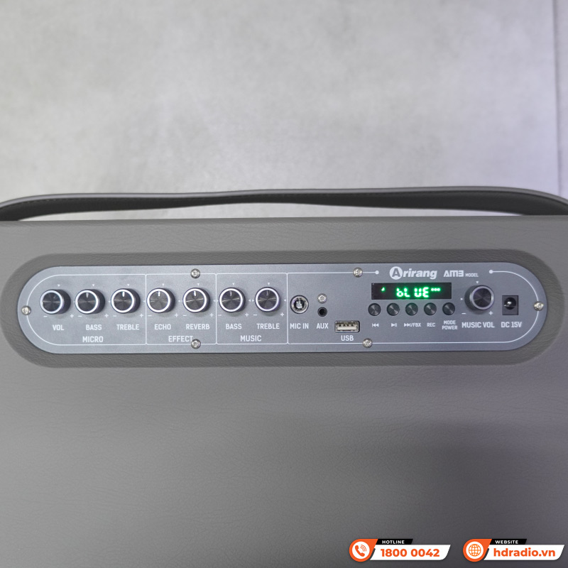 Loa Arirang AM3, Bass 20cm, Công suất 100W, Bluetooth 5.0, Kèm 2 Mic-8