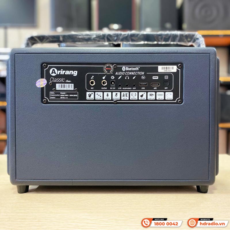 Loa Arirang Classic 1 New 2026 (DSP Mới) Bass 16.5cm, Công Suất 150W, Bluetooth, Kèm 2 Tay Mic-5