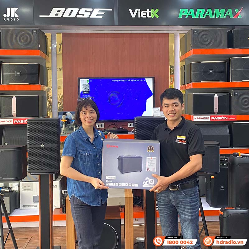 Loa Arirang Classic I, Bass 16.5cm, Công Suất 150W, Kèm 2 Tay Mic-3