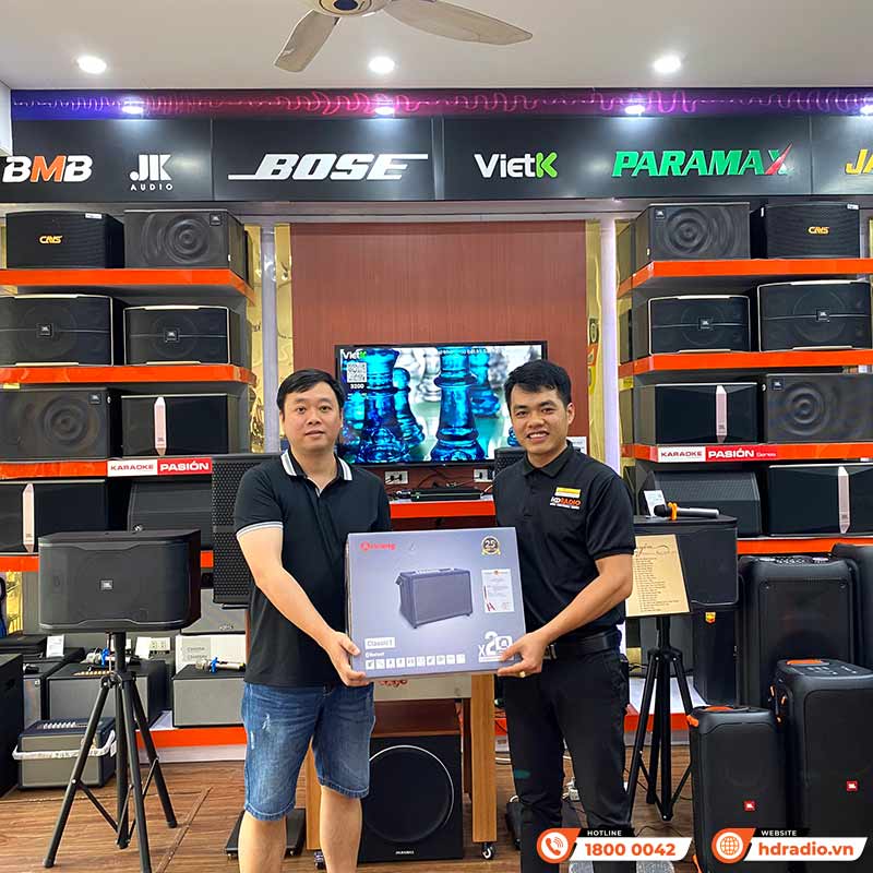 Loa Arirang Classic I, Bass 16.5cm, Công Suất 150W, Kèm 2 Tay Mic-5