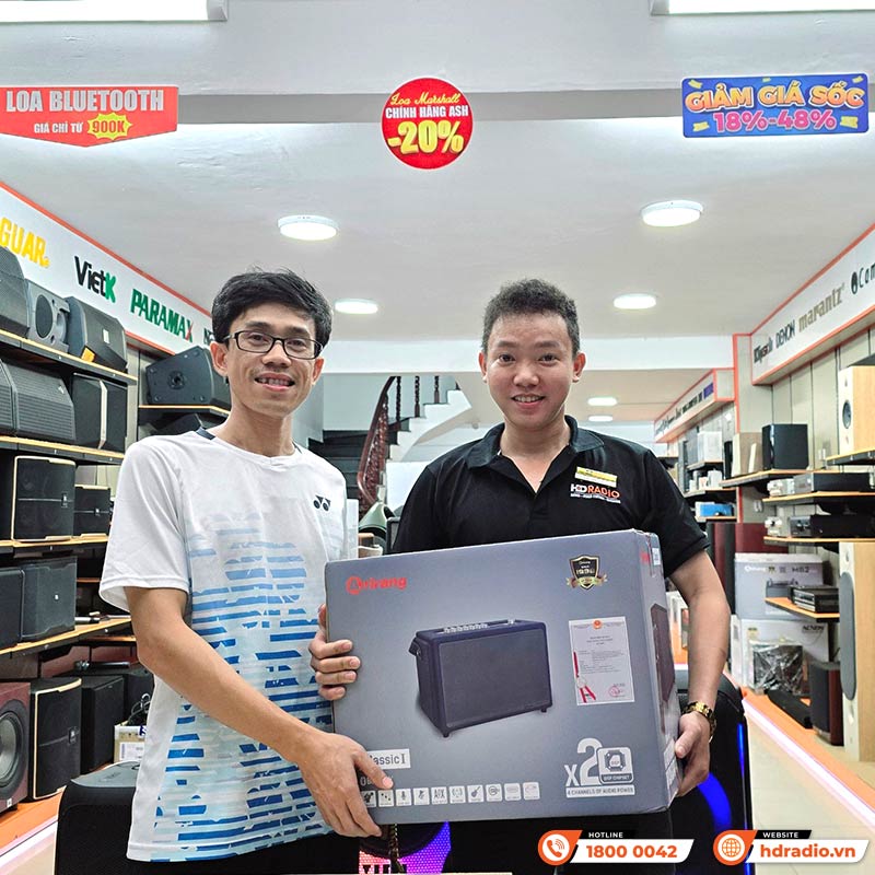 Loa Arirang Classic I, Bass 16.5cm, Công Suất 150W, Kèm 2 Tay Mic-15