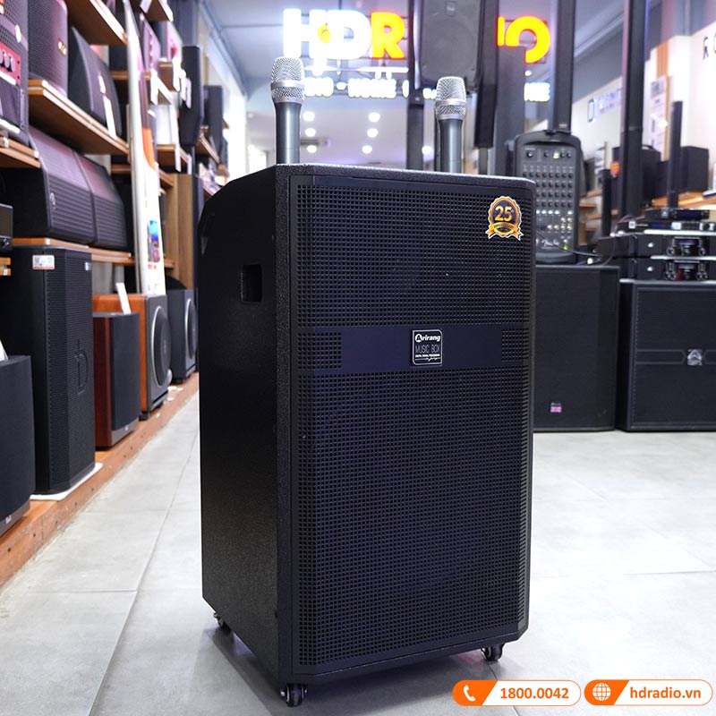 Loa Arirang MK1 New, Bass 40cm, Công suất RMS 250W, Kèm 2 micro UHF-1