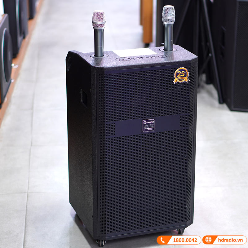 Loa Arirang MK1 New, Bass 40cm, Công suất RMS 250W, Kèm 2 micro UHF-6