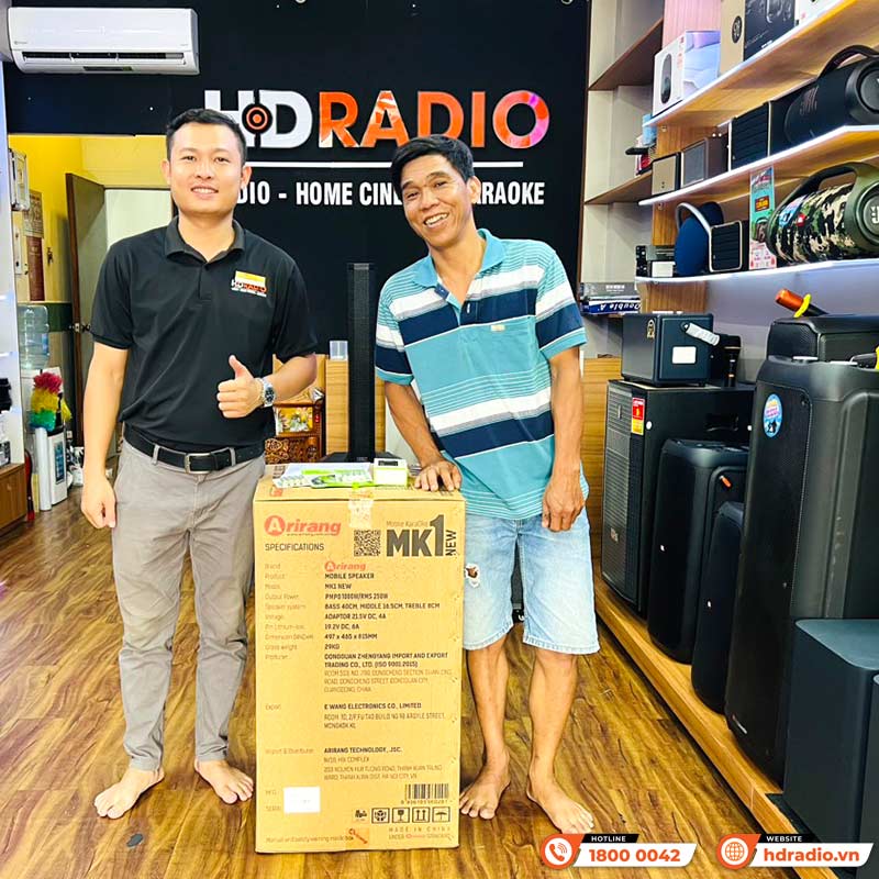 Loa Arirang MK1 New, Bass 40cm, Công suất RMS 250W, Kèm 2 micro UHF-20