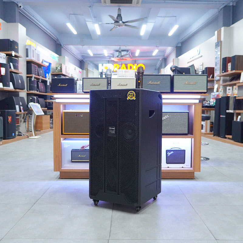 Loa kéo Arirang MK3 Max, Bass 40cm, công suất 350W, Pin 5-7h, kèm 2 tay micro-1