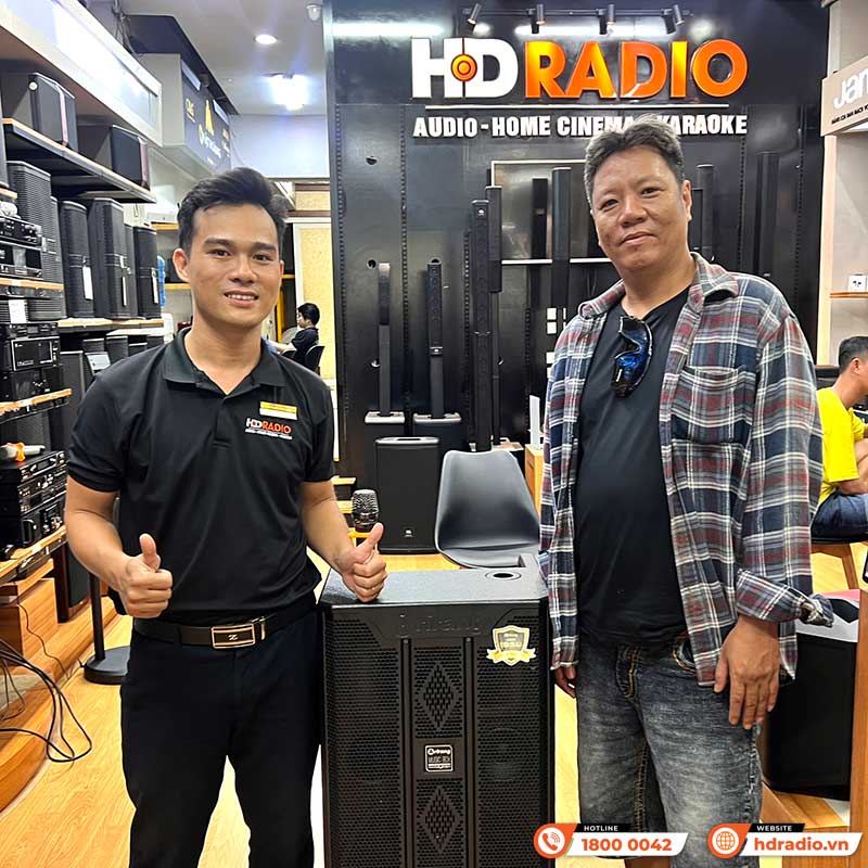 Loa kéo Arirang MK3 Max, Bass 40cm, công suất 350W, Pin 5-7h, kèm 2 tay micro-24