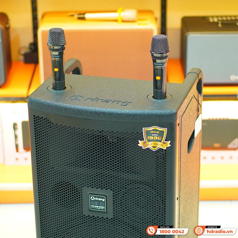 Loa Arirang MK6 MAX, Bass 40cm, Công suất RMS 400W, Bluetooth, Guitar, Kèm 2 micro-8