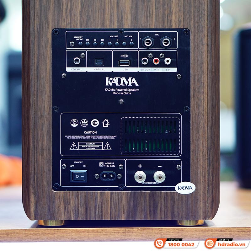 Dàn loa Kadma BS36i (Công suất 240W, Đi Kèm 2 mic, điều khiển, Bluetooth, Optical, Echo)-14