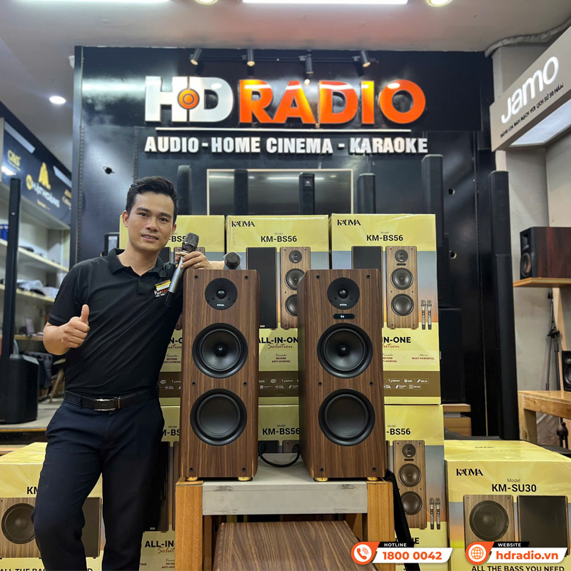 Dàn loa Kadma BS56 ( 3 Đường Tiếng, Công Suất 300W, Bluetooth, Optical, HDMI, Kèm 2 mic, điều khiển )-1