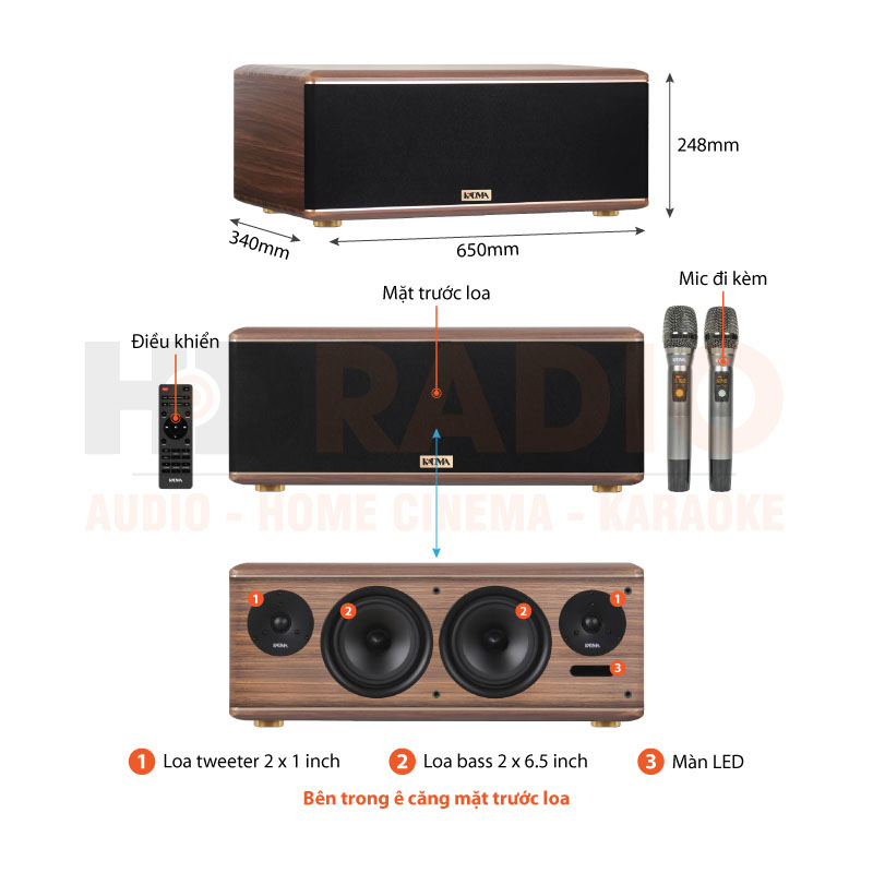 Ảnh chú thích Dàn loa Kadma BS63