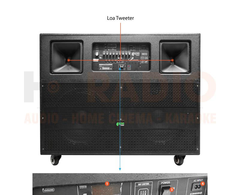 Chú thích Loa kéo Kiwi K8215