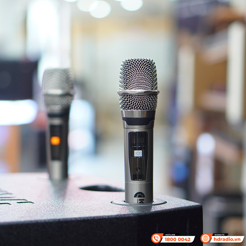 Loa kéo Kiwi K9018, Bass 50cm, Công suất 200W, Pin 4-7h, Kèm 2 tay micro-11