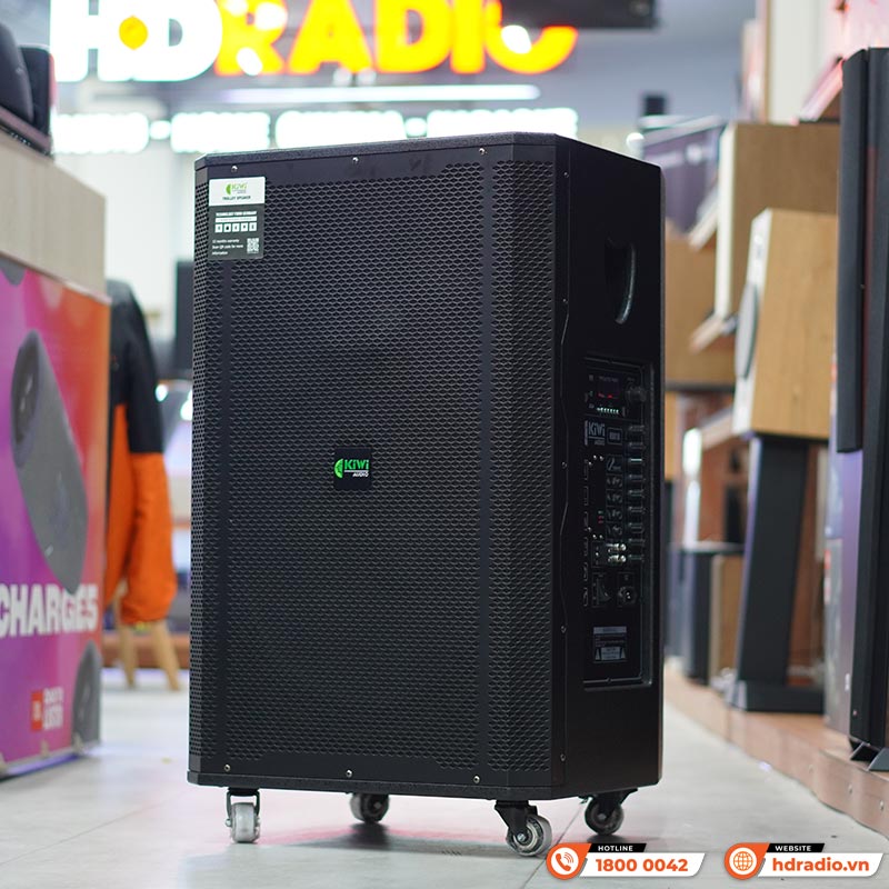 Loa kéo Kiwi K9018, Bass 50cm, Công suất 200W, Pin 4-7h, Kèm 2 tay micro-2