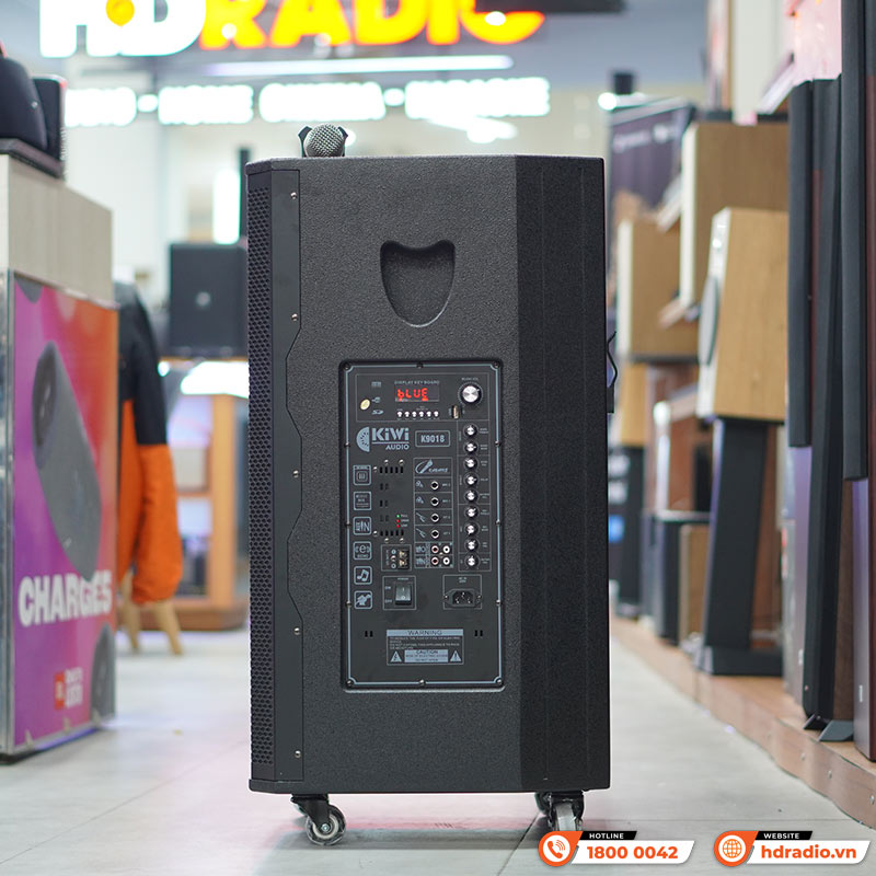 Loa kéo Kiwi K9018, Bass 50cm, Công suất 200W, Pin 4-7h, Kèm 2 tay micro-7