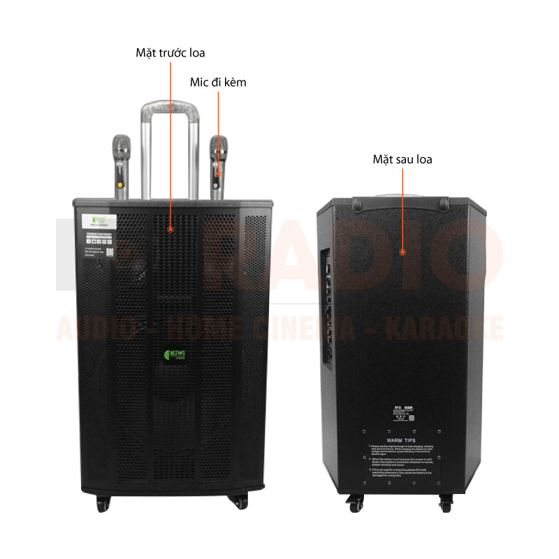 Chú thích Loa kéo Kiwi XT15